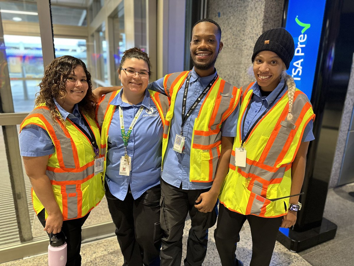 AustinAirport's tweet photo. This morning’s rush is over! Thanks to our travelers for showing up earlier than usual for a rare, super-busy Saturday morning! 

🩵Shout out to our incredible AUS frontliners for their hard work.

Our next busy period will be tomorrow morning! https://t.co/7M3z1aMEEl