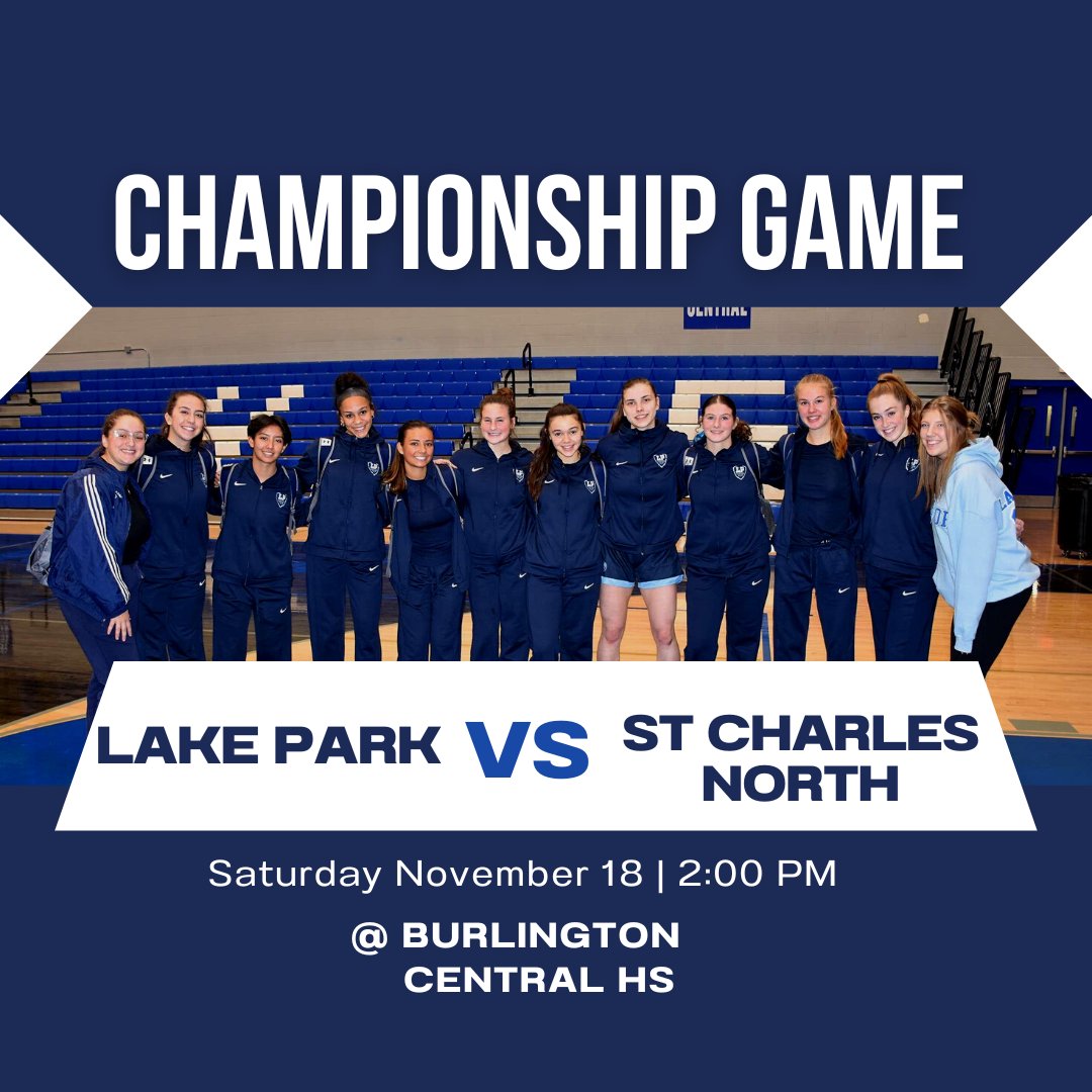 Championship Saturday for Varsity &amp; JV.

Varsity 2pm vs SCN at Burlington Central.
Streaming:
youtube.com/@chsstreaming1…

JV 1pm at Kaneland.

<a href="/LPAthleticDept/">Lake Park Athletics</a>