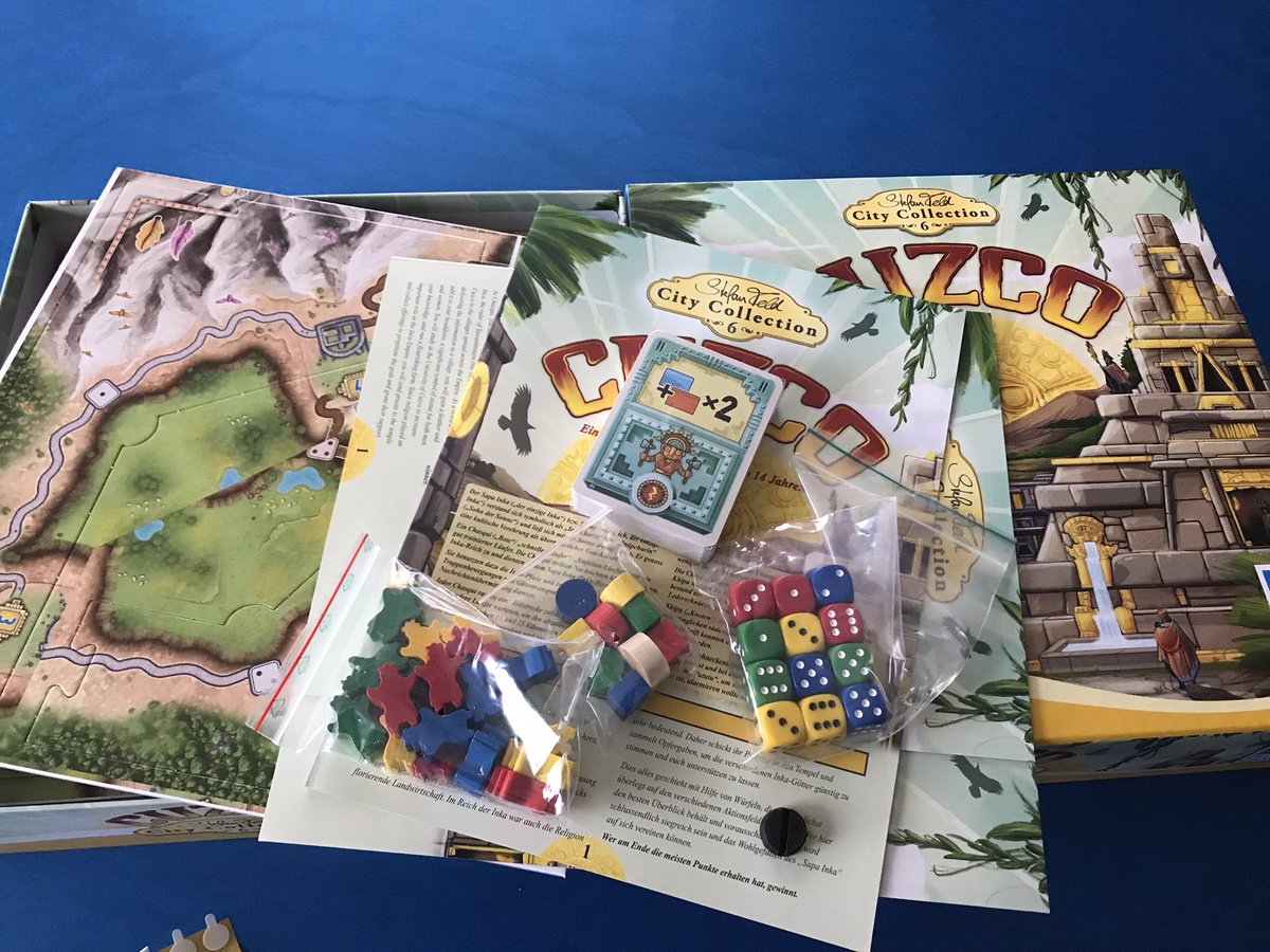 Spielevater's tweet photo. Die Arbeit kommt vor dem Spiel ☝️
freu mich auf die erste Partie #Cuzco #CityCollection #StefanFeld @real_QueenGames https://t.co/ICePp3duC4