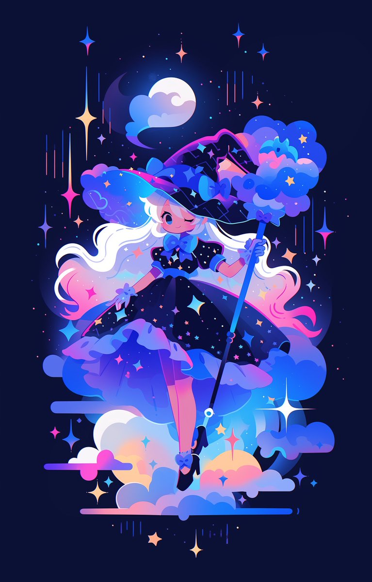 haiz_ai's tweet image. あさみさんの記念企画参加するよーっ☺️🌟
キラキラな魔法使いちゃんです💫
#WIZARTmagic #AIキラキラ部