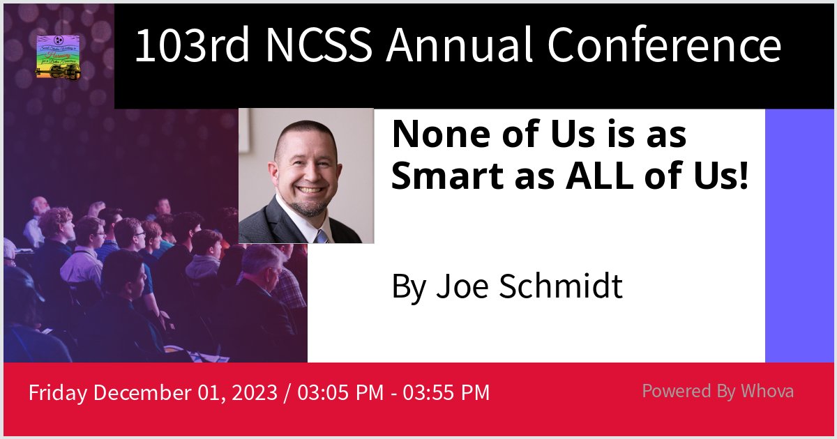 Join me @NCSSNetwork #ncss2023 when I do a TedTalk style Teacher Take called None of Us is as Smart as ALL of Us! about inviting others to your teacher table. We need each other more than ever! Hope to see you there! @wehedge @socialstudiestx @MrShaneGower @historyherway #sschat