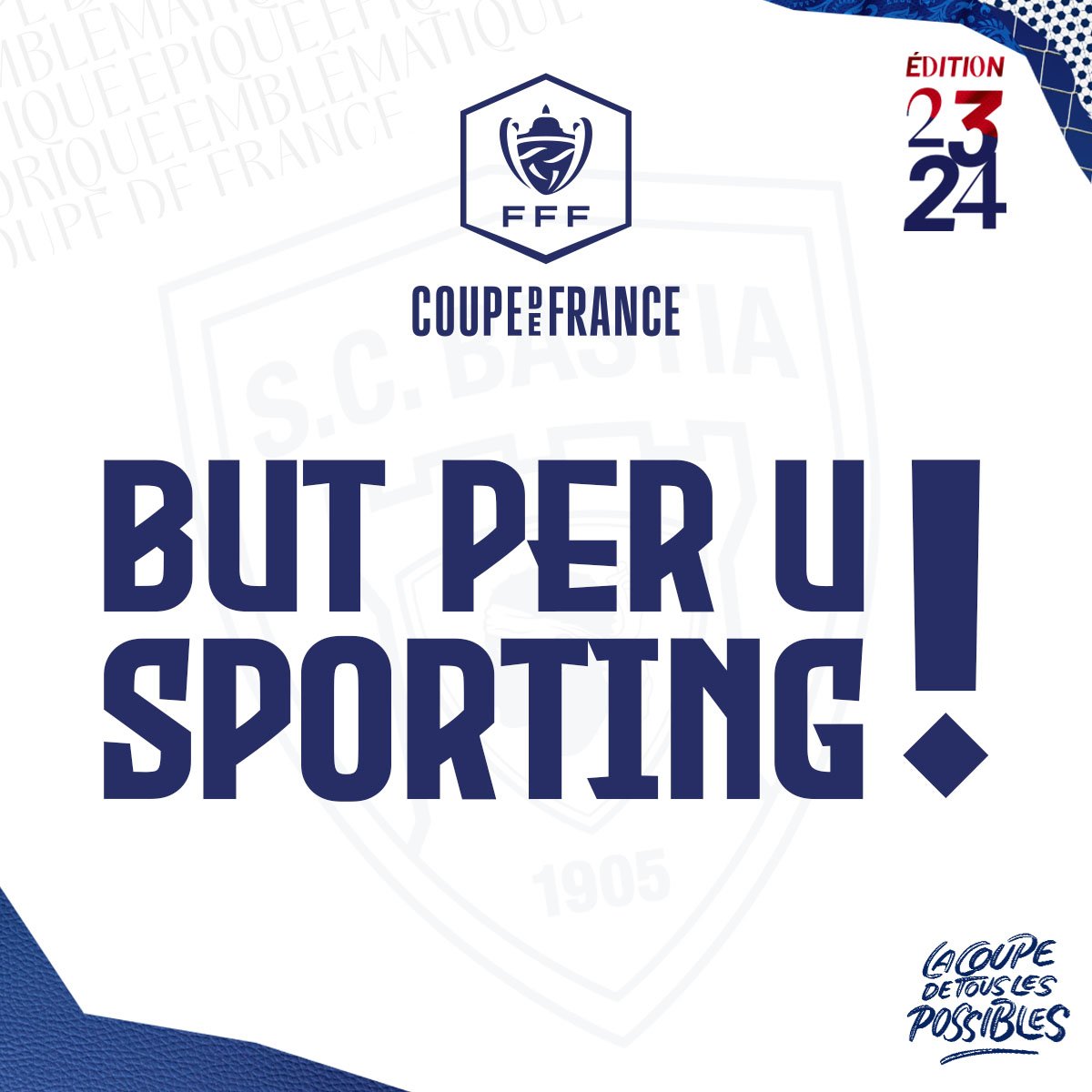 🏆 #LLDSCB | 1️⃣-1️⃣ | ⏱ 39' But per u Sporting !! Matéo Loubatières transforme son penalty et permet aux bleus d'égaliser !