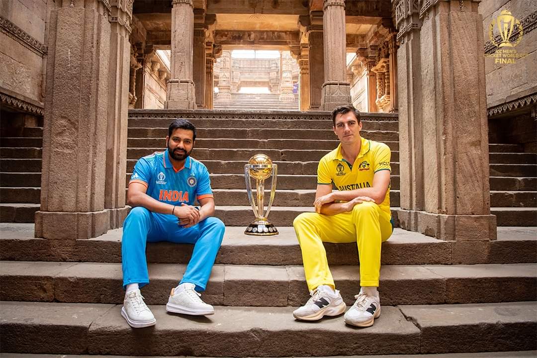 hskansaraBJP's tweet photo. Two captains, one trophy🏆
અડાલજની વાવ ખાતે ટ્રોફી સાથે ભારતીય ક્રિકેટ ટીમના કેપ્ટન રોહિત શર્મા અને ઓસ્ટ્રેલિયાની ક્રિકેટ ટીમના કેપ્ટન પેટ કમિન્સે કરાવ્યું ફોટોશૂટ
#INDvsAUSfinal
#CWC23Final
#worldcup
#cwc23india
#cwc2023
#cwc23tickets #WorldCup23 #WorldCupCricket https://t.co/VhqWiZ0Buz