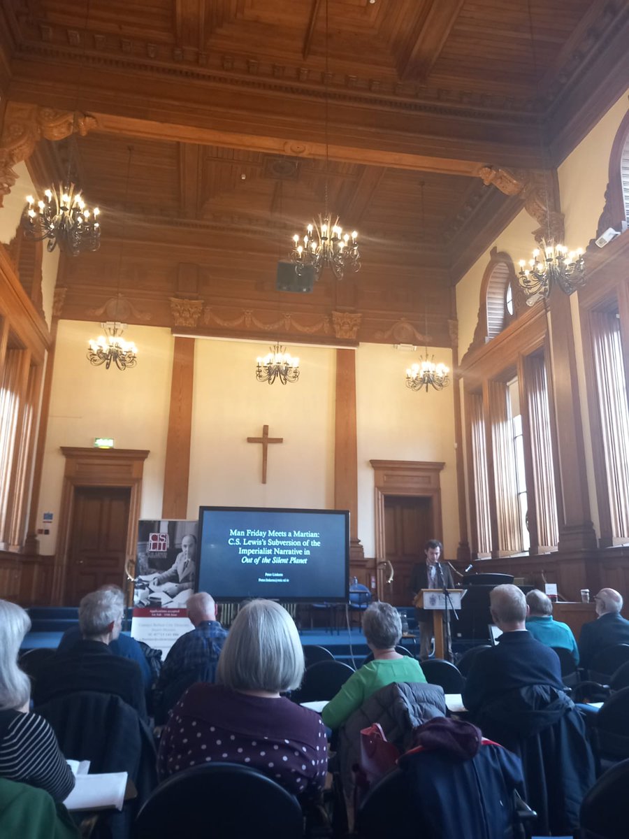 LinkensPeter's tweet photo. What an incredible experience to be a part of the C.S. Lewis Literary Symposium 2023 🦁 where I got to present my paper "Man Friday Meets a Martian: C.S. Lewis's Subversion of the Imperialist Narrative in Out of the Silent Planet". https://t.co/buXTifdF3O