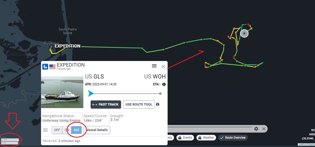 CowboyDanPaasch's tweet image. Reconboat EXPEDITION and observation planes WB57 and Ov10 working the scene about 25nm offshore. #SpaceX #StillTesting