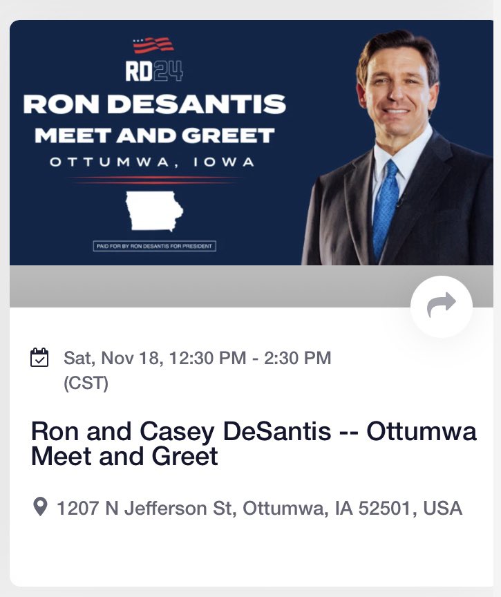 quirk_kay's tweet photo. Good Morning, OTTUMWA, IOWA❣️🇺🇸
TODAY is your day to meet @RonDeSantis on his #99County #FullGrassley Iowa Tour!
Don’t miss out on your chance to meet our next POTUS❣️
#DeSantis2024
#DeSantisDelivers
https://t.co/yzUpMf6fzl https://t.co/G9UjkotT9M