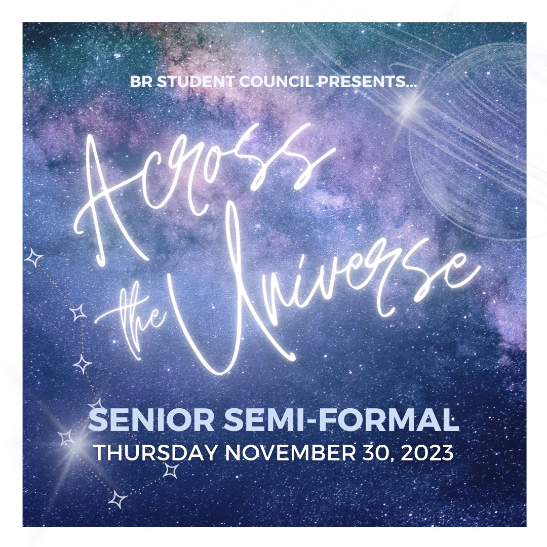 Tickets for the <a href="/BishopReding/">Bishop Reding</a> Gr. 11 &amp; 12 Semi Formal are now available on School Cash Online!! Sales close November 23 - or sooner if we sell out! The first 100 students to purchase will be entered into a draw 🌌🪐✨💜 For important event details see instagram.com/p/Czl3VSjsnX3/…