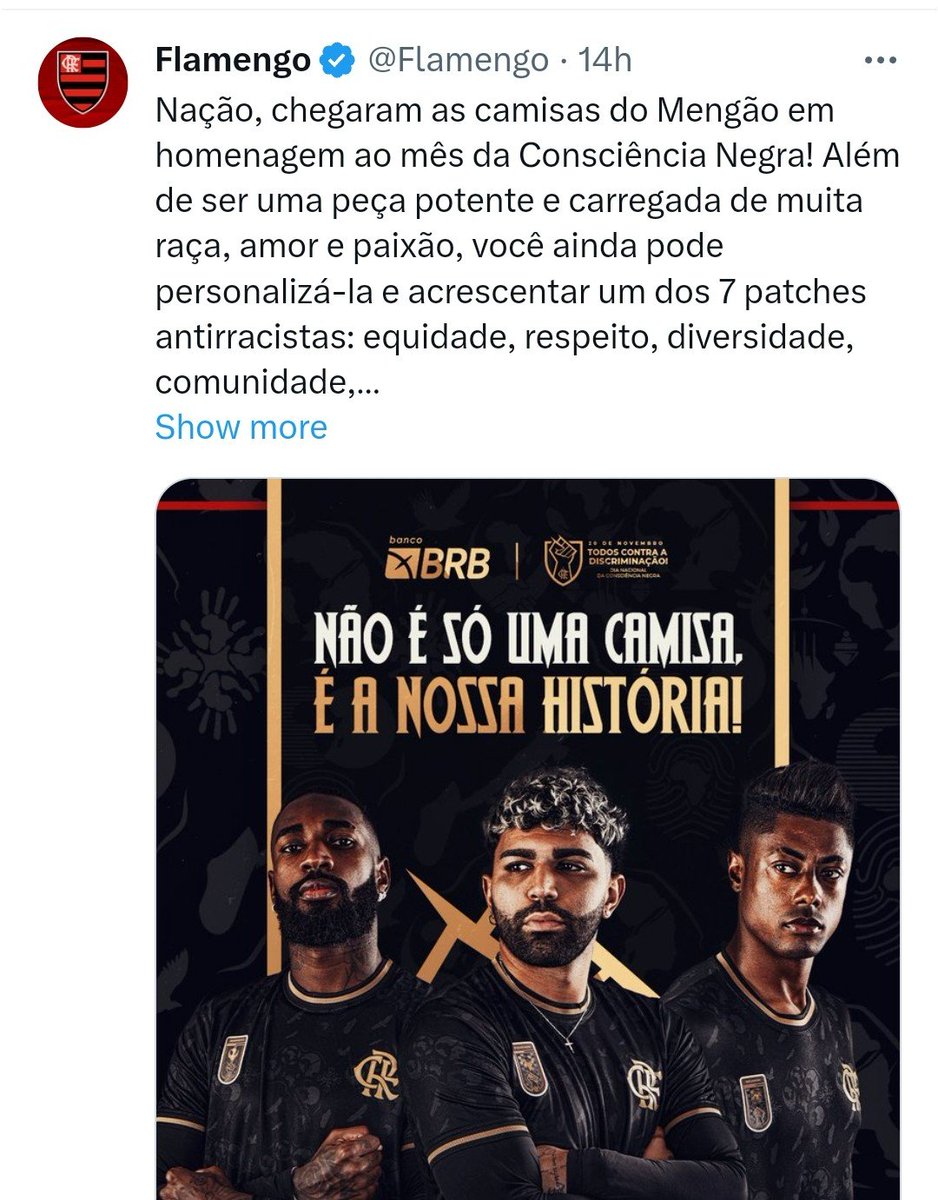 LeandroFontes50's tweet photo. O CR do @Flamengo, no lugar de mentir para propagar um produto alusivo ao mês da Consciência Negra, poderia ter a grandeza de fazer autocrítica de sua verdadeira história, corresponsável pelos nefastos estatutos racistas e elitistas da LMDT e da AMEA. https://t.co/1watgGJyu5