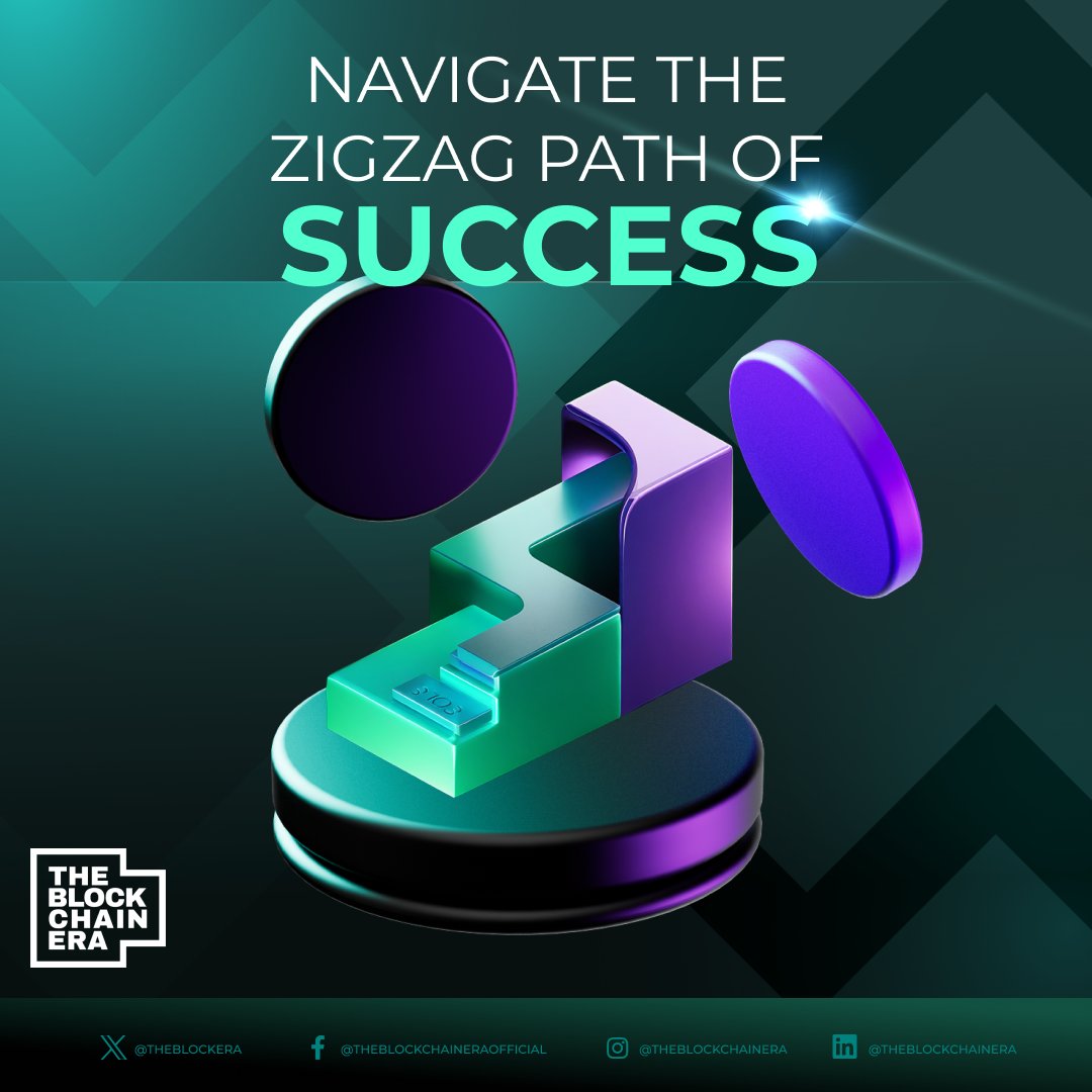theblockera's tweet photo. Success isn't a straight line; it's a journey with twists and turns. TBE helps you navigate the zigzag path to reach your goals.

#TBE #TheBlockchainEra #PathOfSuccess https://t.co/zuuoH3UStf
