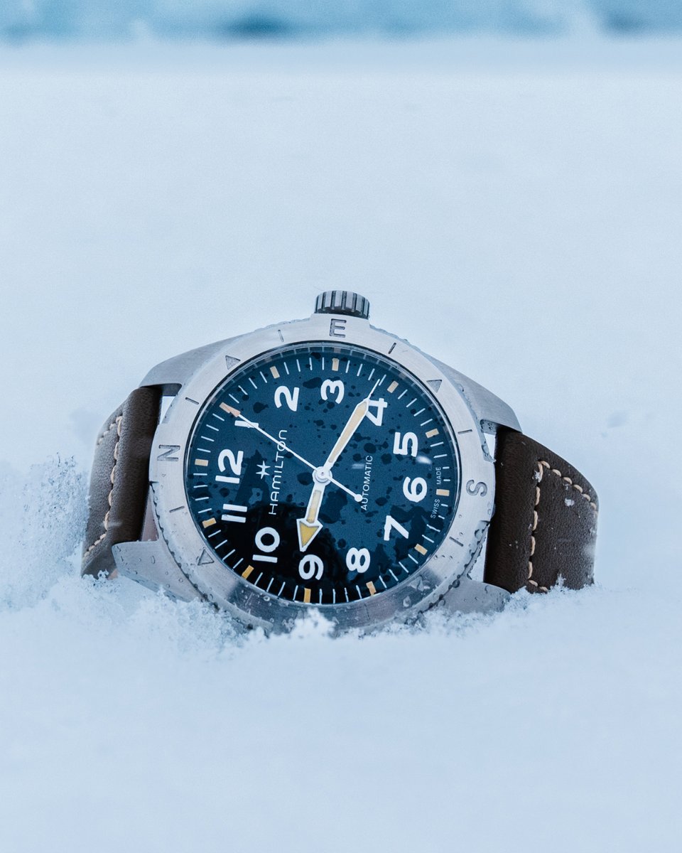hamiltonwatch's tweet image. With a screw-down crown to protect the movement and a minimalist textured dial, Hamilton's latest adventure timepiece will keep you on course, no matter the conditions.

#hamiltonwatch #stepoutside #expedition #adventureawaits 
(Ref. H70315830)