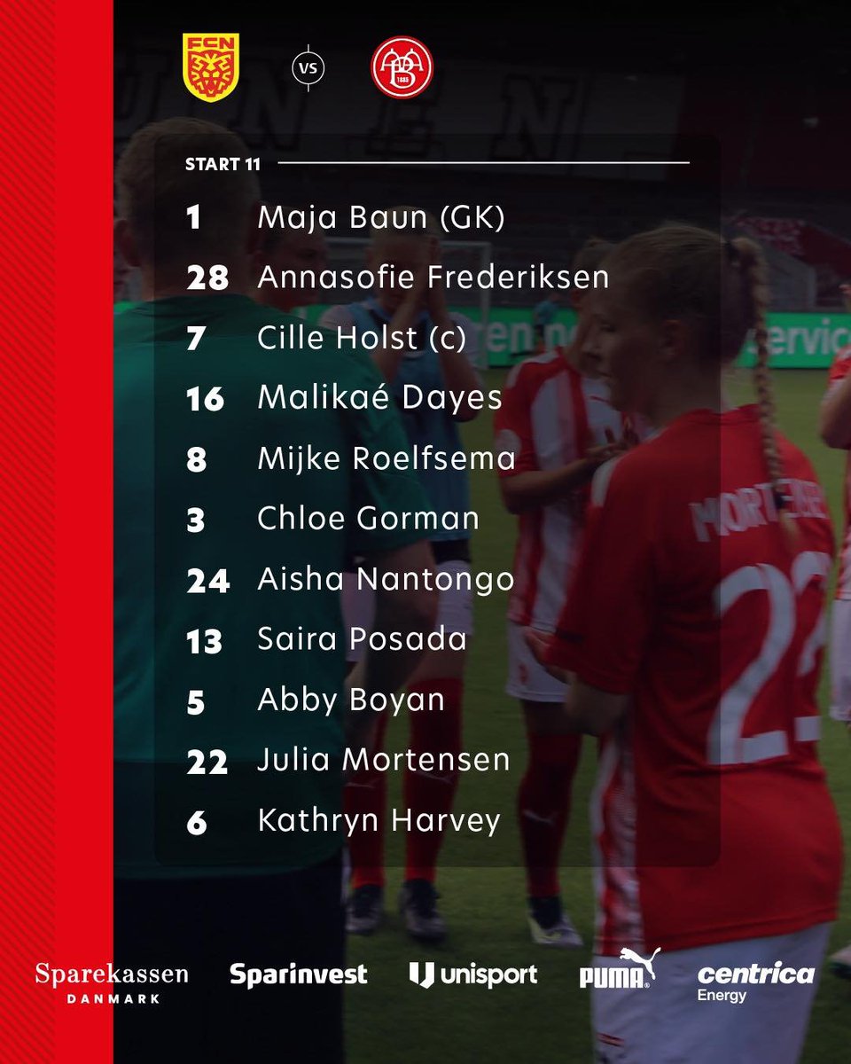 Canucks_Abroad's tweet photo. 🇩🇰 Kvindeliga

Malikaé Dayes and Kathryn Harvey have the start for AaB this morning opposite Molly Race serving as the backup goalkeeper for Nordsjælland.

#CanucksAbroad | @WsoccerCa https://t.co/hUXewhYmzp