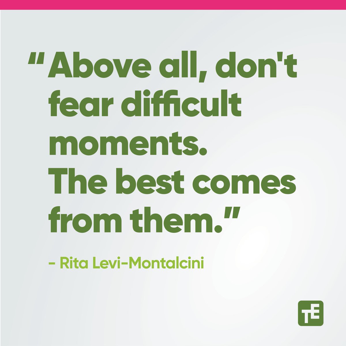 TeachNgineering's tweet photo. "Above all, don't fear difficult moments. The best comes from them." Rita Levi-Montalcini, neurologist and joint winner of the Nobel Prize in Physiology or Medicine
#teachengineering #engineerabrighterfuture #STEM #STEMeducation #STEMteachers https://t.co/mKOa84yneJ