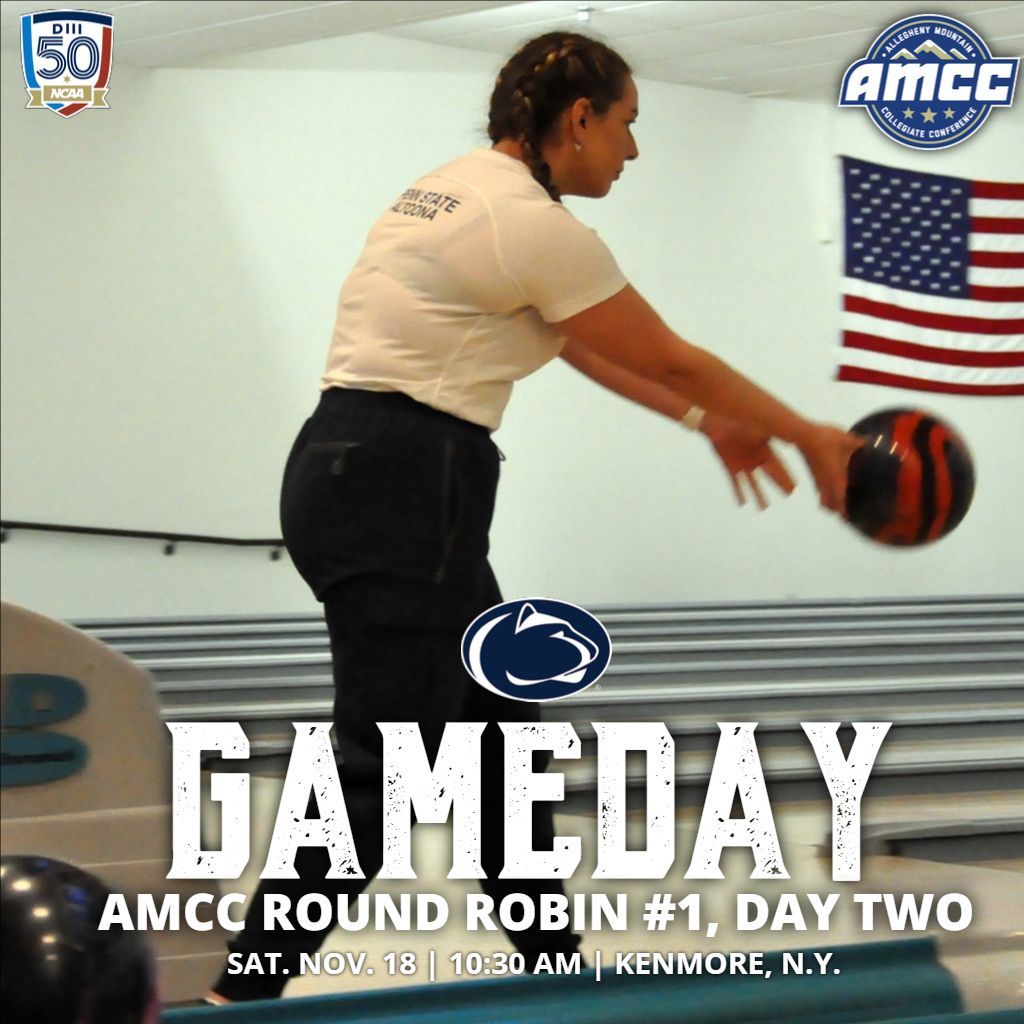 PSAltoonaLions's tweet image. Women's bowling rolls into day two of this weekend's AMCC Round Robin. Go Lions!
🎳#GameDay
➡️AMCC Round Robin #1, Day Two
⏰10:30 a.m.
📍Classic Lanes | Kenmore, N.Y.
📺 buff.ly/3QMW8lu 

#ncaabowl