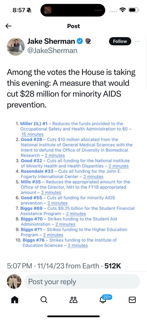 rolandsmartin's tweet image. Y’all more #Civics101? This is a tweet from @JakeSherman. Peep what MAGA Republicans wanted to cut from the budget. Let Trump win and the GOP controls the House and Senate, ALL of this will happen. Play around if you want in 2024. This shit is real! #BlackVotesMatter