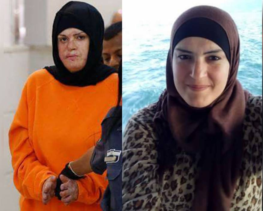 QudsNen's tweet photo. Israa Jaabis, a Palestinian prisoner, was sentenced to 11 years in prison after a car fire left her disfigured. 

Accused of targeting soldiers, her car broke down due to a short circuit.

 Despite seeking help from the Israeli police they refused to give her first aid, she was arrested, and Israeli intelligence claimed she planned an attack. 

After legal proceedings on October 7, 2016, she was sentenced to 11 years in prison. Her health insurance was revoked, and family visits restricted. 

 #Palestine #Gaza #WestBank 
 #Israel