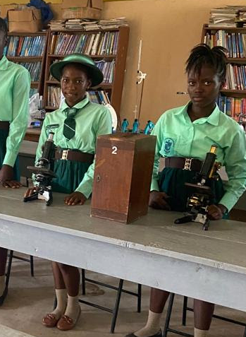 Thank you <a href="/HillsRoadNews/">Hills Road Sixth Form College</a> for the wonderful microscopes you donated- now safely arrived in Sierra Leone and in use in the Science labs at the Kate McGrath School for Girls