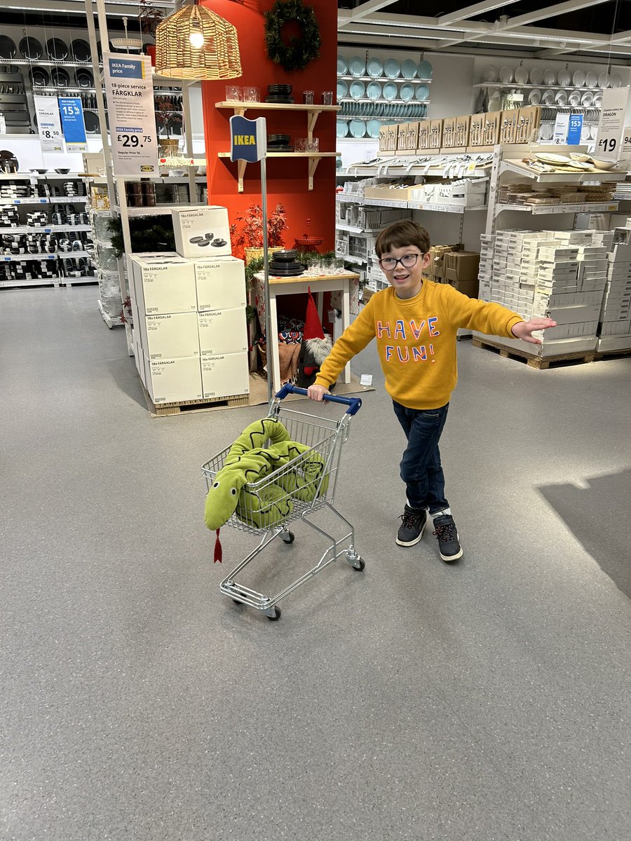 Colin the Djungelorm (c2001) enjoyed his trip back to #IKEAEDINBURGH this morning. One happy snake. And snake owner. 🐍