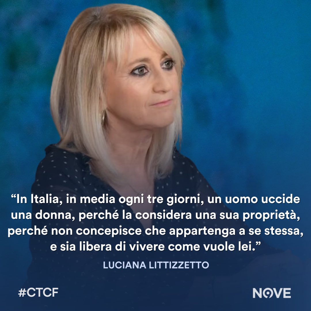 “In Italia, in media ogni tre giorni, un uomo uccide una donna, una compagna, una figlia, un’amante, una sorella, una ex. Magari in famiglia, perché non è che la famiglia sia sempre, per forza, quel luogo magico in cui tutto è amore. La uccide perché la considera una sua