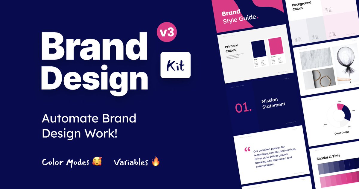tadaa_co's tweet photo. You can now test out Brand Design Kit v3 - Demo  @figma: https://t.co/s8aE002mHQ https://t.co/DYI7v89AM6