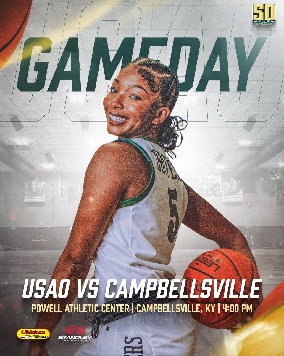🏀𝗚𝗔𝗠𝗘𝗗𝗔𝗬🏀
#24 USAO looks to make a statement as they travel to #1 Campbellsville University!

⏰: 4:00 PM CT
📍: Campbellsville, KY
🏟️: Powell Athletic Center
📺/📊: usaoathletics.com/composite

#DroverNation🐎 x #BleedGreen
