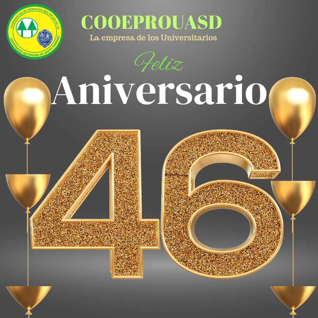 Hoy la Cooperativa de la UASD (COOEPROUASD) cumple 46 años de fundada, ofreciendo soluciones y servicio de calidad a todos nuestros asociados.
<a href="/EditrudisBeltr1/">Editrudis Beltrán</a>
<a href="/LucianoyFco/">Francisco Luciano</a>
 <a href="/CONACOOPRD/">CONACOOP REP. DOM.</a> <a href="/supercooprd/">IDECOOP PRINCIPAL</a> <a href="/IDECOOP_RD/">Instituto de Desarrollo y Credito (IDECOOP)</a> <a href="/coopsegurosrd/">COOPSEGUROS</a> <a href="/CUNAMutualRD/">CUNA Mutual Group RD</a> <a href="/UniversidadUASD/">Universidad UASD</a> <a href="/AsodemuOficial/">Asodemu Oficial</a>