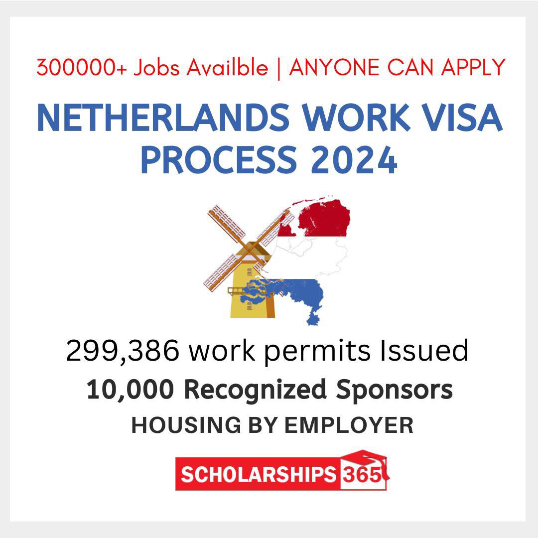 scholarship_365's tweet photo. Netherlands, Europe 🇳🇱 Work Visa Process 2024. Thousands of Netherlands Work / Jobs Visas are Announced for World Wide Applicants!

👉link: https://t.co/no5ImCv4g9

Sponsors 10,000+ Work Permit 300000+ 

#scholarships365 #visa #studyabroad #jobs #jobseekers #europe #Immigration https://t.co/u7ISQmUh7F