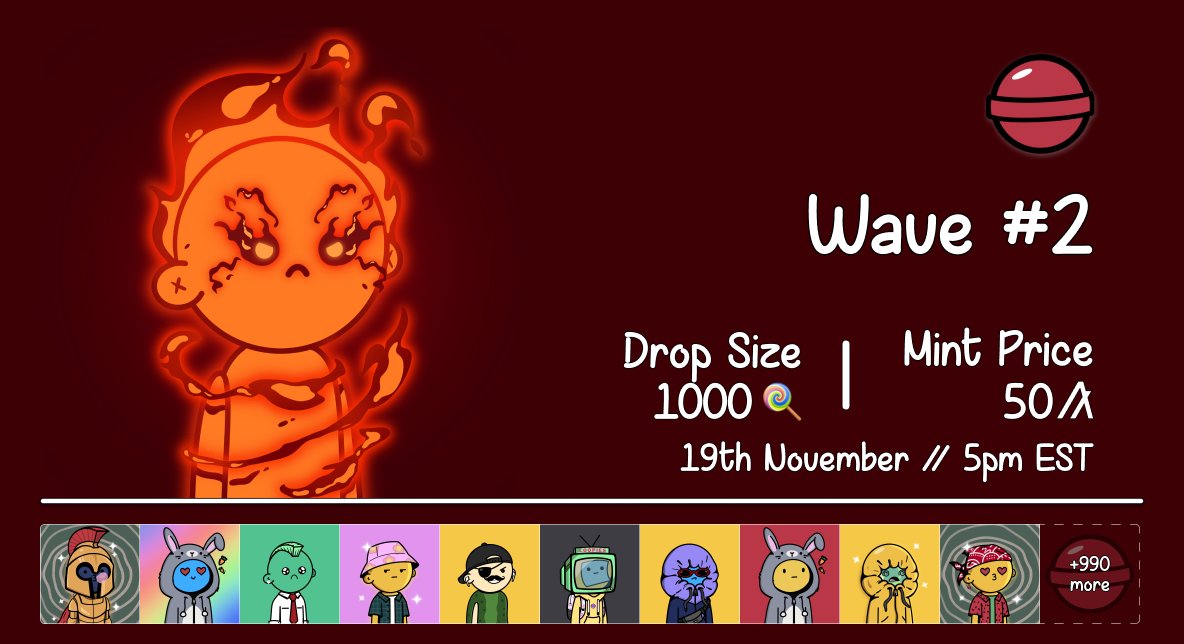 loopies_algo's tweet photo. Second wave is approaching! ๐ฅ
We are only one day away from the biggest drop of Loopies, the biggest but not the last!
Wave #2:
1000 Loopies @ 50 $ALGO
19th November, 5pm EST / 10pm UTC
Drop link tomorrow. Stay in the loop! ๐ญ https://t.co/pKkuTeX9Fk