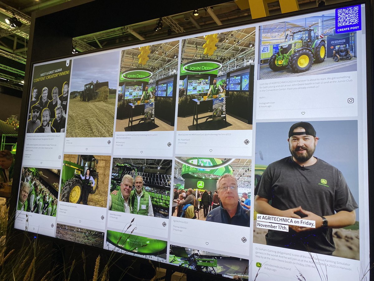 LittleBigFarm's tweet photo. Well how cool is that to be featuring @johndeere @AGRITECHNICA stand.

Just a little farm girl from Berkshire.

#deerefriend https://t.co/fN8XOsr9rT