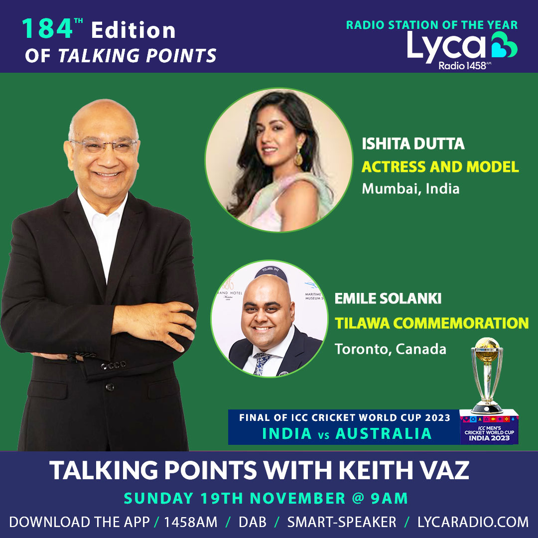 Lyca 💙💚 #TalkingPoints with #KeithVaz#Sunday @ 9am -10am 🕚 🔺@ishidutta - Actress and Model 🔺#Emile Solanki – Tilawa Commemoration #TeamLycaMedia #TeamLycaRadio