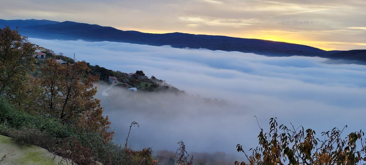 Banco de niebla desde El Torno (Cáceres), 17/11/2023. Fotos de Luis Rodríguez Talaván.