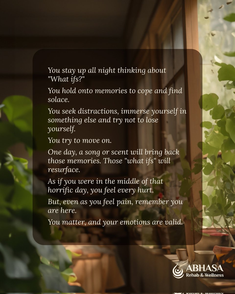 AbhasaCentre's tweet photo. Grief has no rules. There's no set time frame.
But, if the burden becomes too much, reach out for support.
You don't have to cope with your loss alone.
➡️Reach out to us at +91 737 364 4444
#worldsuicidepreventionday #suicidepreventionday
#mentalhealth #abhasa #abhasarehab https://t.co/TvaQOAofdS