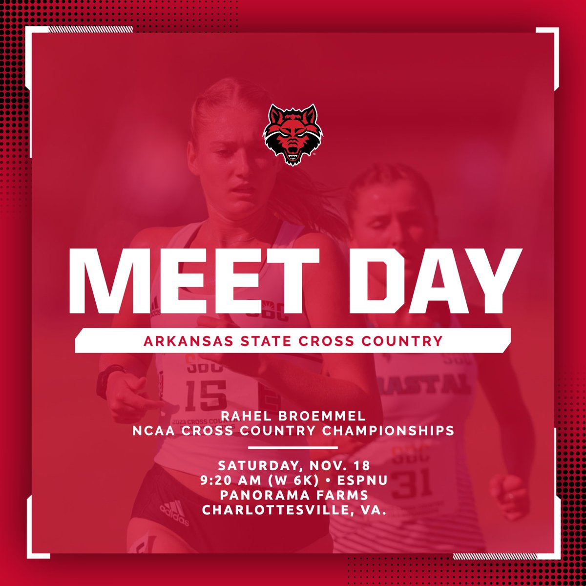 It’s RACE DAY for Rahel at the NCAA Championships!

🕘 9:20 AM CT
📍 Charlottesville, Va.
📺 bit.ly/47i5PiU 
📊 bit.ly/46mmGzy
 
#WolvesUp