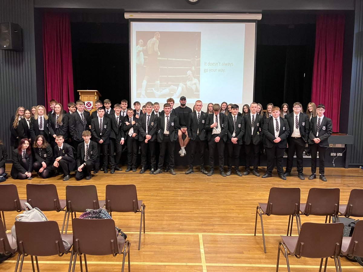 Steven Ward, former WBO European boxing champion, who delivered a talk to the year 12’s during Anti-bullying Week. We thank Steven and Fight2Thrive for delivering a message of the importance of being a positive role model and the impact of our behaviours on others.