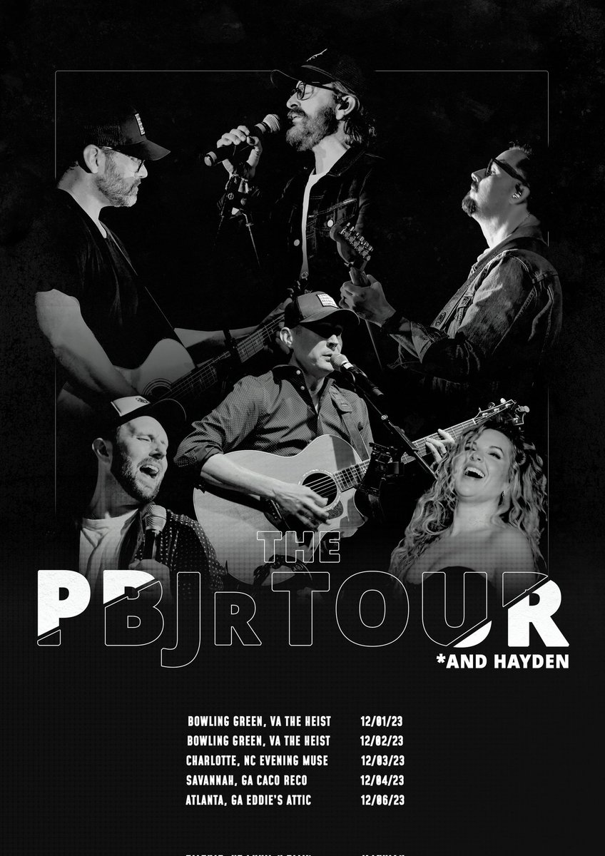 rsjrfanworld's tweet photo. Coming in December, the PB&Jr tour:
P =@PaulCarella
B = @Billy_Moran & #BrianaBuckmaster
Jr = @jasonmanns & @dicksp8jr
(+ bonus @HaydenLeeMusic!)
๐จ @twicksterart
๐ท @preserver_time https://t.co/cTZnD7oqNb