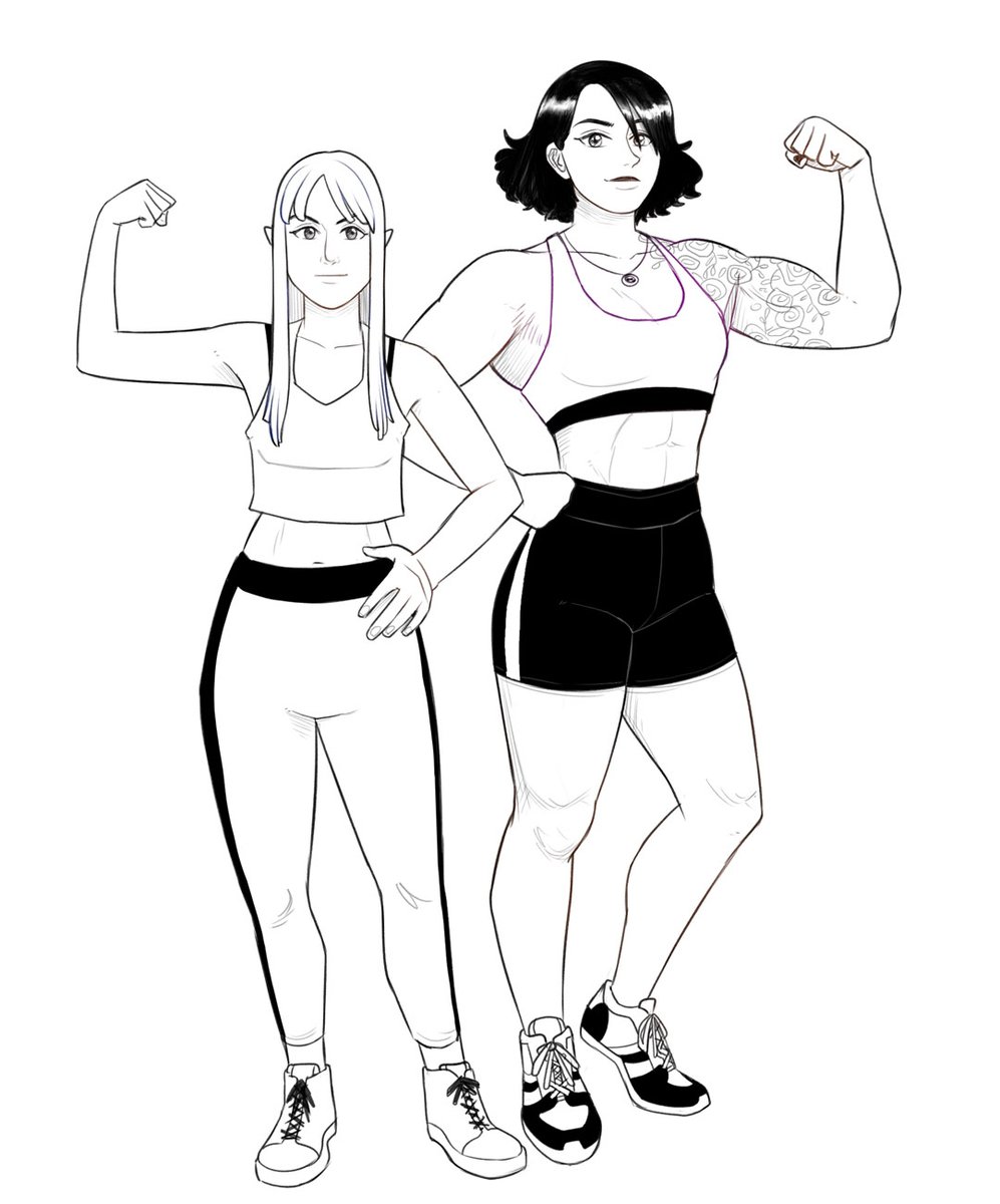 CaetanoCapri's tweet photo. Small girl x Big Girl!

#Vowrune #drawing #illustration #strongwoman https://t.co/Wm3MbEadkW