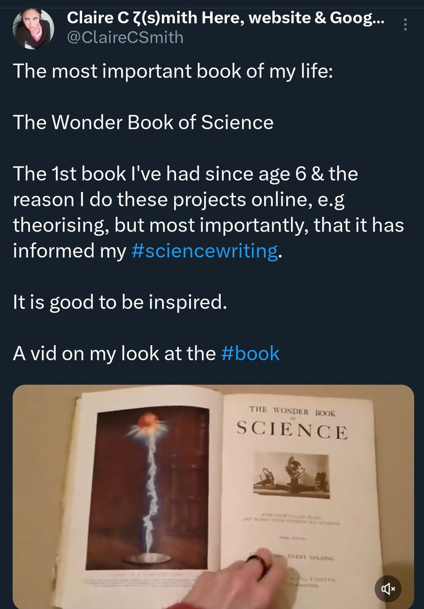 ClaireCSmith's tweet image. As mentioned on my website that went live Dec 1999 &amp;amp; since starting here, I've been interested in science since I was age 6 in 1976 &amp;amp; this is my 1st book(link). Late 1970s,I had a @sciam mag that had an article on Black Holes &amp;amp; my 1st intro to astrophysics