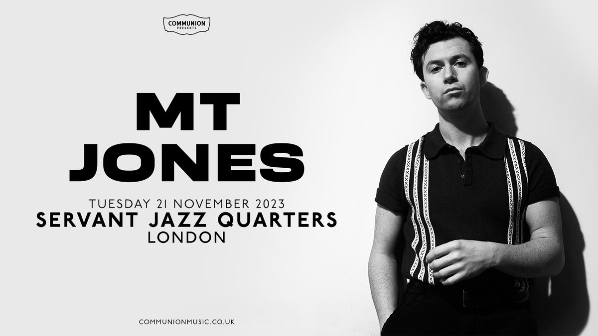 After wowing fans whilst supporting Jalen Ngonda earlier this month, MT Jones plays his own headline show at @ServantJazz on Tuesday. Final tickets here -comm.tix.to/MTJones