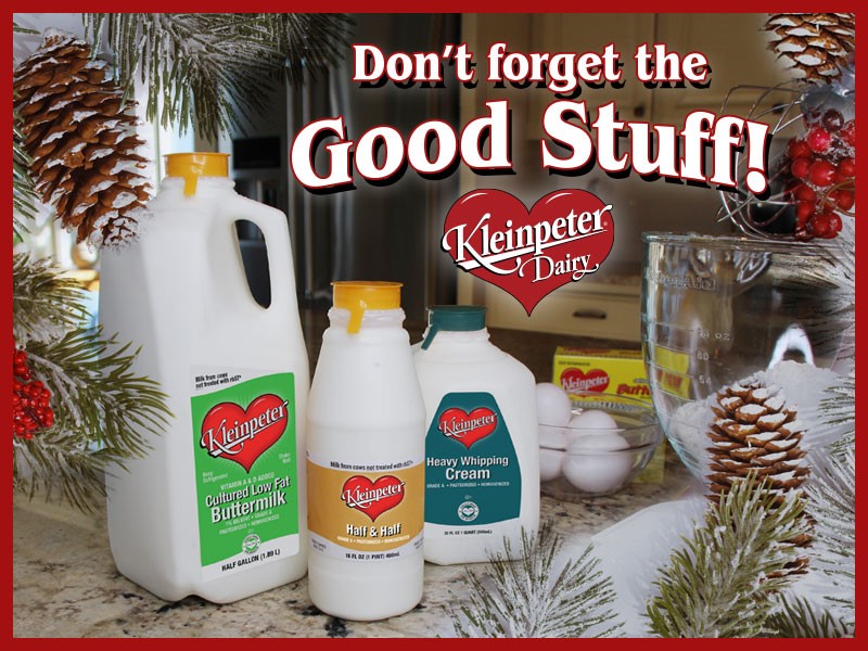Kleinpeter dairy products are the perfect ingredient for your treasured family recipes shared with family and friends.  #TasteTheGoodness