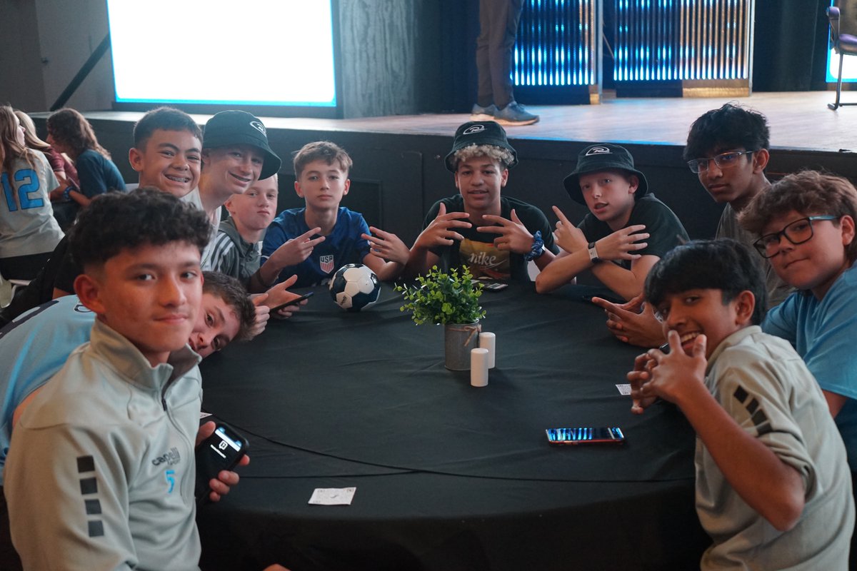 RushSoccer's tweet photo. The 2023 International Rush Cup  in Port Saint Lucie, Florida is host to over 400+ #RushNation players for the weekend!

Players learn about RSD education, @Rushselect &amp; @RushSelectAca - &amp; listened to VIP guest speaker @BradFriedel 💙

#RUID https://t.co/zmc6WSNtdw