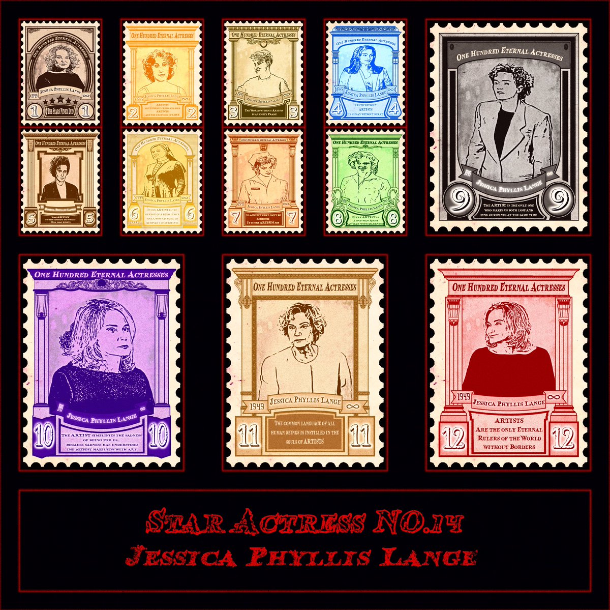100EternalStars's tweet photo. 🔸The fourteenth group from the 
💎100 Eternal Actresses collection💎
which this group contains 12 NFTs for the eternal actress:
⭐️Jessica Lange⭐️
🔴you can also send offers and buy them on this link:🤝
https://t.co/nKkMLRc8zy
#nft #nftcollector #stampcollection #stampcollector https://t.co/rAYBUUreZa