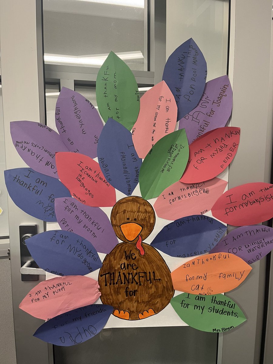 MrsBlegen's tweet photo. Kinder  leopards were busy on the Friday before Thanksgiving Break! We wrote what we were thankful for, made Thanksgiving story retelling bracelets, Decomposing to 10 Turkeys, and made our own and tried Pilgrim Soup for our own “feast”!  @OLE_Leopards 🧡🦃🧡 https://t.co/IU6fiNnvju