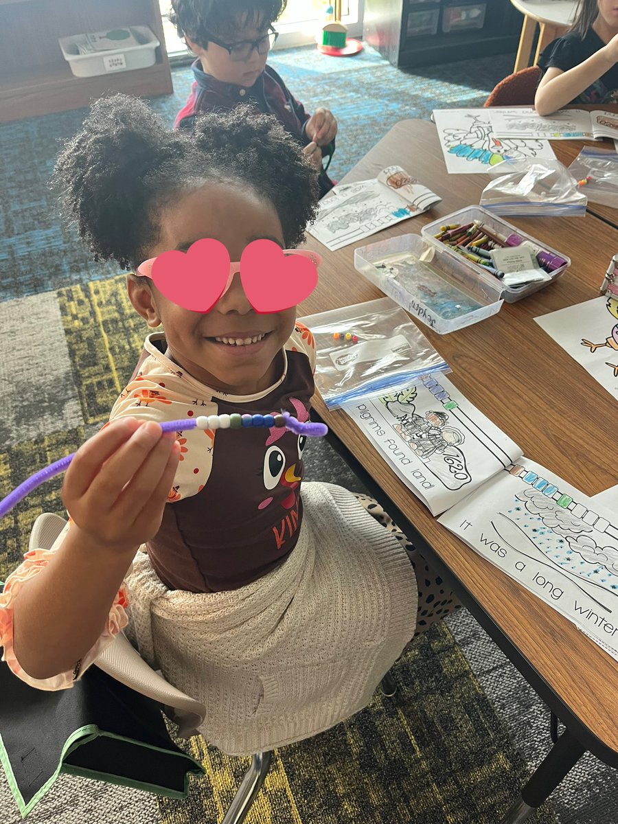 MrsBlegen's tweet photo. Kinder  leopards were busy on the Friday before Thanksgiving Break! We wrote what we were thankful for, made Thanksgiving story retelling bracelets, Decomposing to 10 Turkeys, and made our own and tried Pilgrim Soup for our own “feast”!  @OLE_Leopards 🧡🦃🧡 https://t.co/IU6fiNnvju