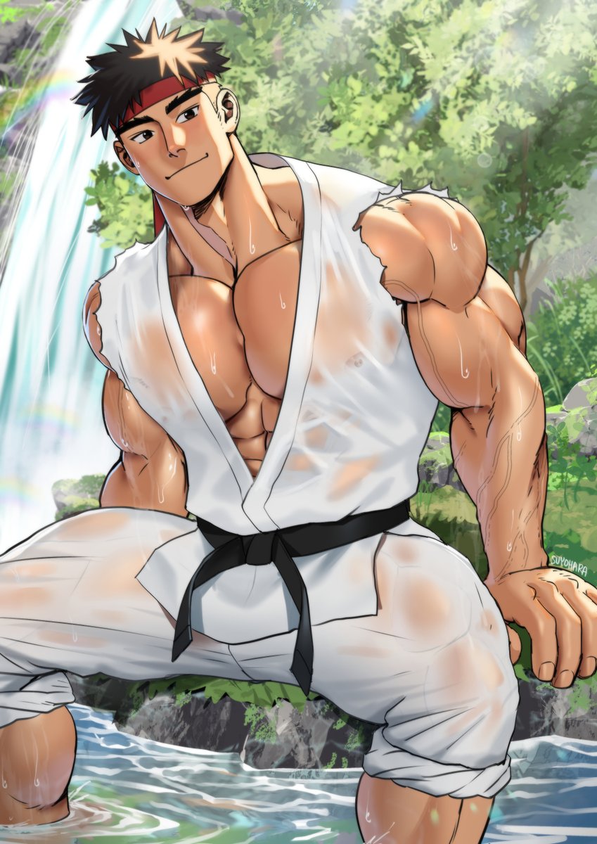 Ryu is ready! ryu preview for my 2nd nsfw set next month! >,<