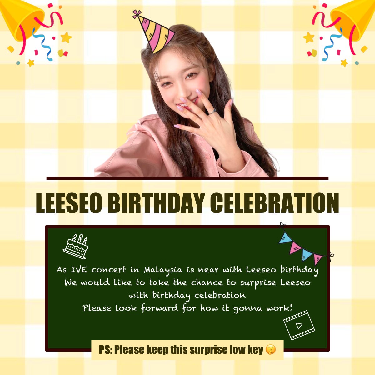 ✨ Second Preview of Fan Project for IVE CONCERT IN KUALA LUMPUR 2024  

Our Maknae Leeseo Birthday Project
(Details will be reveal soon)

*READ PS*