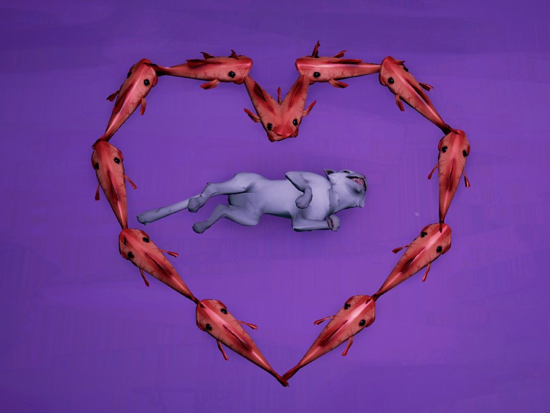 #SoTShot <a href="/SeaOfThieves/">Sea of Thieves</a> Favourites entry

The crew's favorite pet, surrounded by his favorite food!