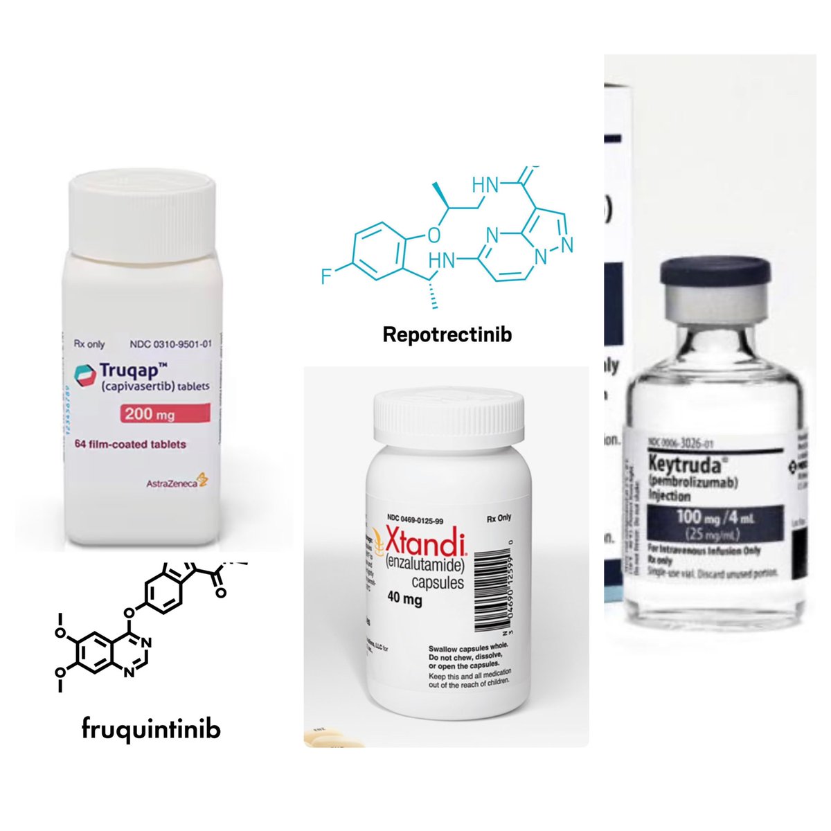 What just happened? 5 new 💊/indications ✅ by <a href="/FDAOncology/">FDA Oncology</a> in the last 10 days. As  #CommunityOncologists, we need to know them all:

1.#Fruquintinib in refractory mCRC, mPFS 3.7mos vs 1.8mos

2.#Pembrolizumab (+Chemo) in 1L mGEJ/Gastric Ca, mOS 12.9mos Vs 11.5mos