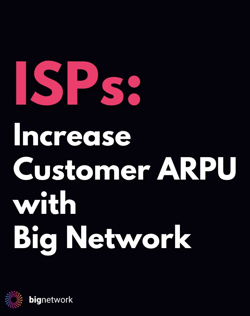getbignetwork's tweet photo. #ARPU: it's essential to maintaining and growing any business, so how can you use Big Network to increase it?

Grow business accounts, strengthen customer relationships, &amp; own the end-to-end relationship.

Learn more on our website: https://t.co/nWL1NJ3TCN

#ISP #networking https://t.co/WFUHZxribl