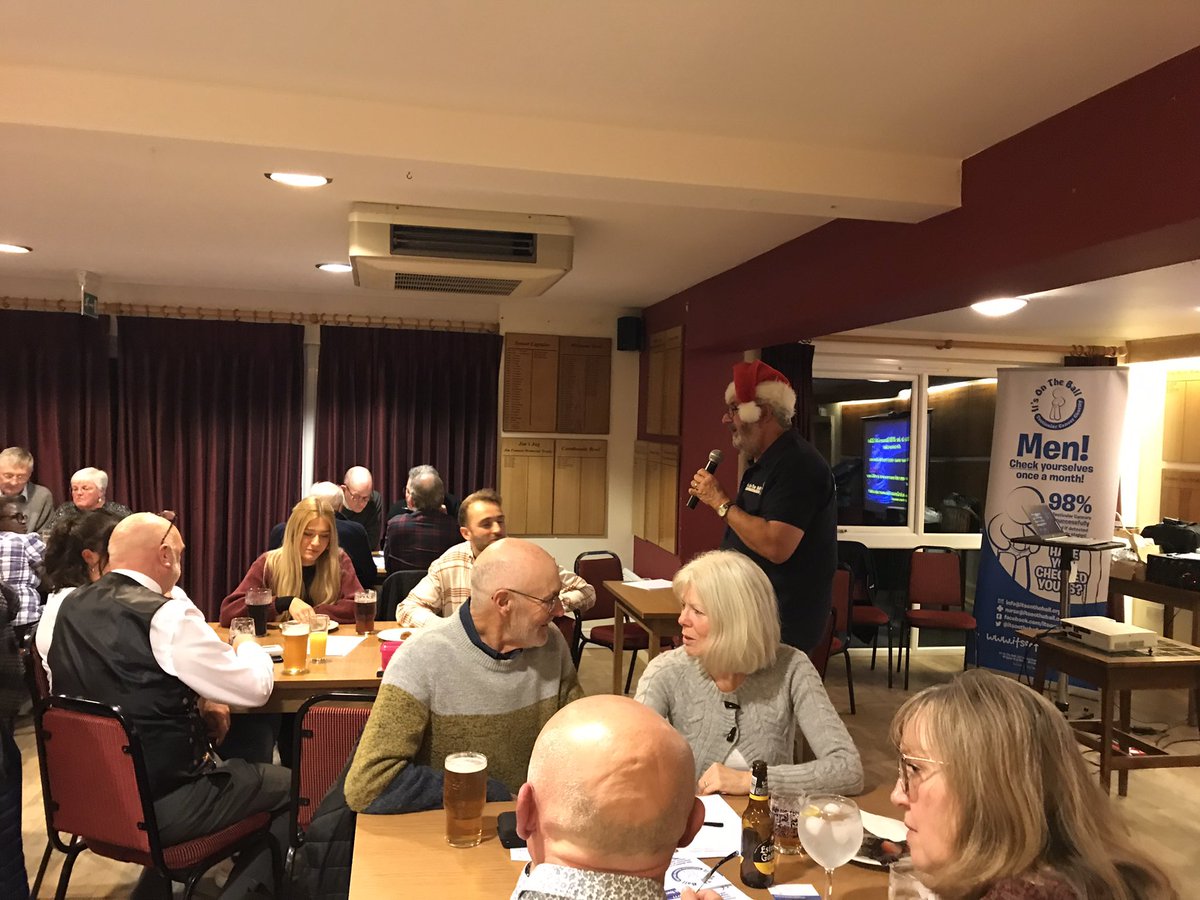Busy #movember day yesterday with a visit to HMP Norwich in the morning to take part in their staff #InternationalMensDay event. Then a trip to Ramsey Golf and Bowls Club to deliver a #testicularcancerawareness talk, collect a cheque for £4,000, & run a Christmas quiz!