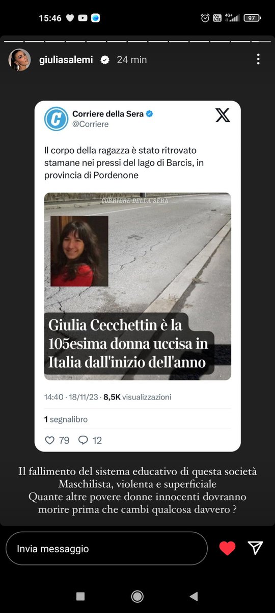 dorellaanna123's tweet photo. #PRELEMI storia #giuliasalemi 💔💔💔💔🙏🙏 https://t.co/pET3kvp4KX