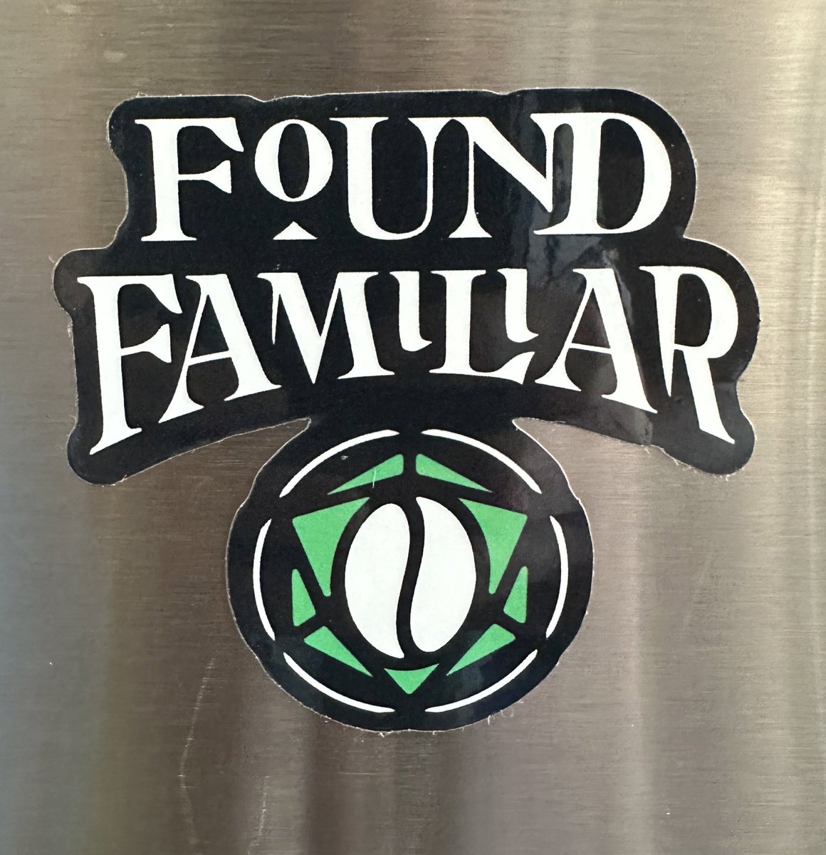 The Accidental Lich™️ (@n_quests) on Twitter photo There are few, if any, places of higher honor for a brand sticker in my house than on the beverage fridge in the garage. Congratulations, <a href="/FoundFamiliar/">Found Familiar Coffee</a> There are few, if any, places of higher honor for a brand sticker in my house than on the beverage fridge in the garage. Congratulations, <a href="/FoundFamiliar/">Found Familiar Coffee</a>